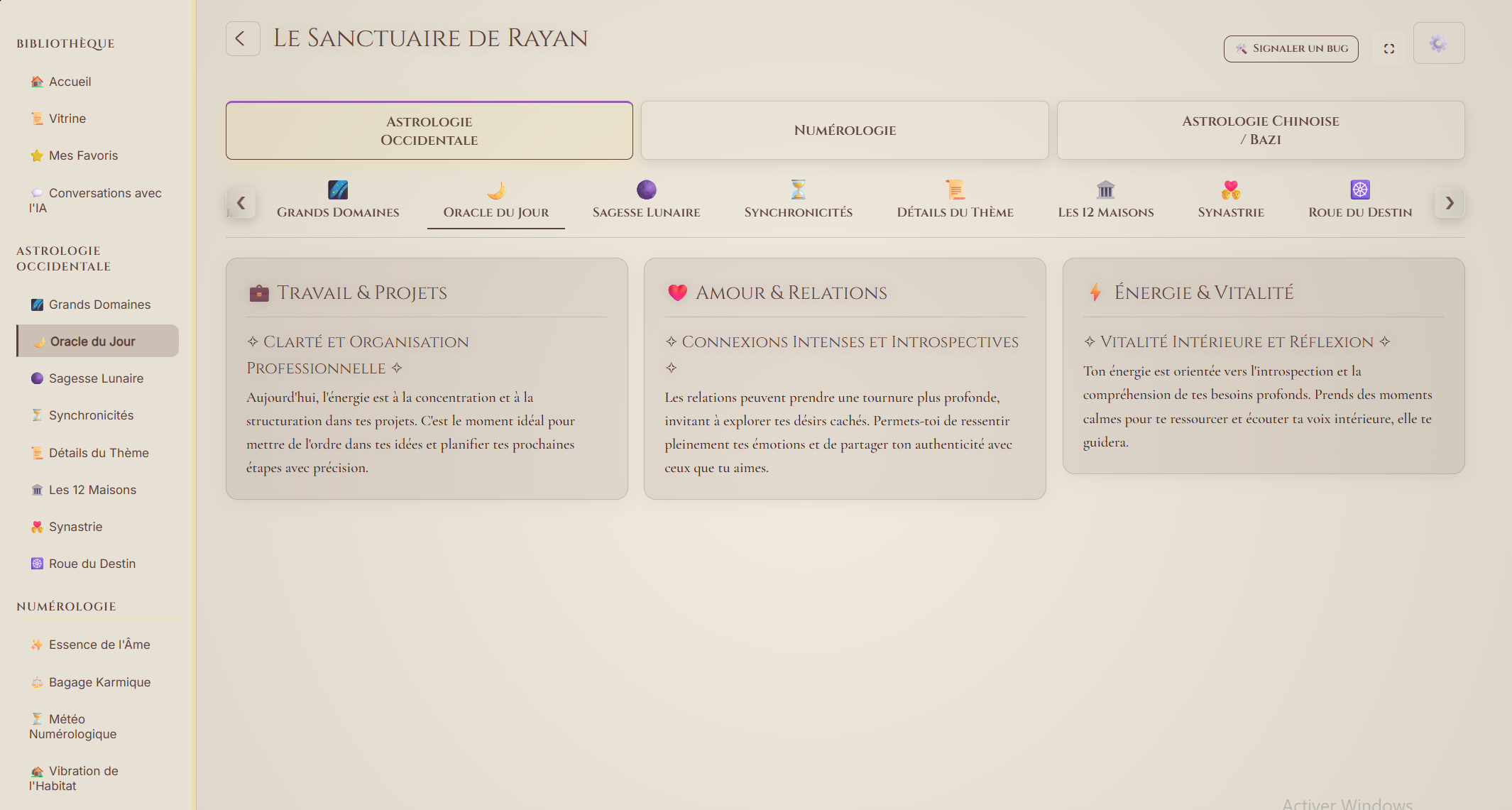 Oracle du Jour et Synthèse Vocale